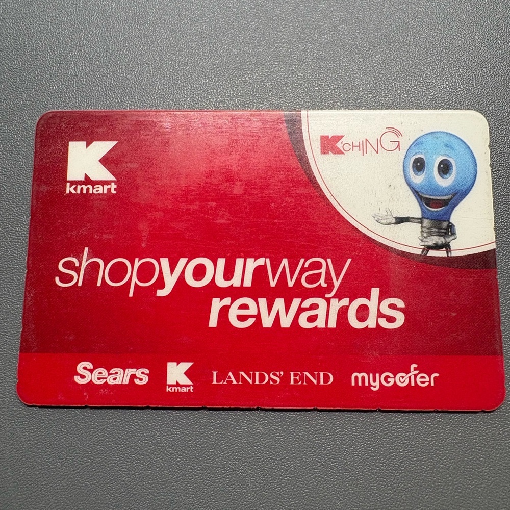 Vintage Kmart Shop Your Way Rewards Card K’Ching Blue Light RARE Discontinued